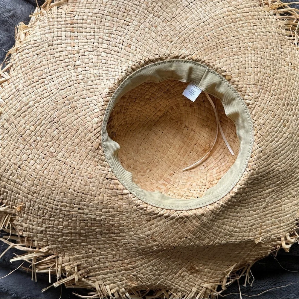 Straw Sun Hat with Black Band